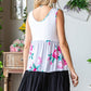 Scoop Neck Frill Tiered Dress