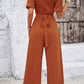 Cutout Off Shoulder Wide Leg Jumpsuit