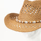 Cowrie Shell Beaded String Straw Hat