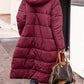 Plus Size Zip Up Sherpa Hooded Coat