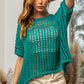 Hollowed Out Short Sleeve Knit Cover Up