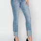 RISEN High Rise Cuffed Slim Straight Jeans