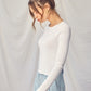 Idem Ditto Twisted Backless Long Sleeve Knit Top