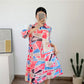 Miyake Pleated Oversize Shirt Dress