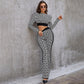 Printed Crop Top and Trouser Set