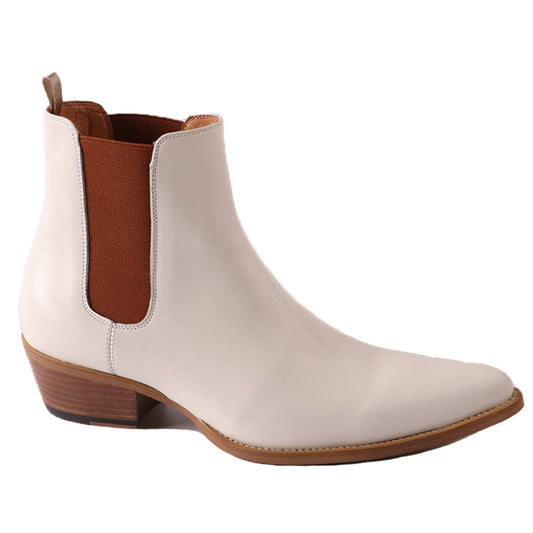 Pointed Toe Slip-On Chelsea Boots