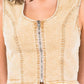 American Bazi Zip Up Washed Crop Denim Vest