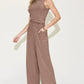 Ribbed Tank and Wide Leg Pants Set