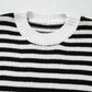 Striped Round Neck Long Sleeve Sweater