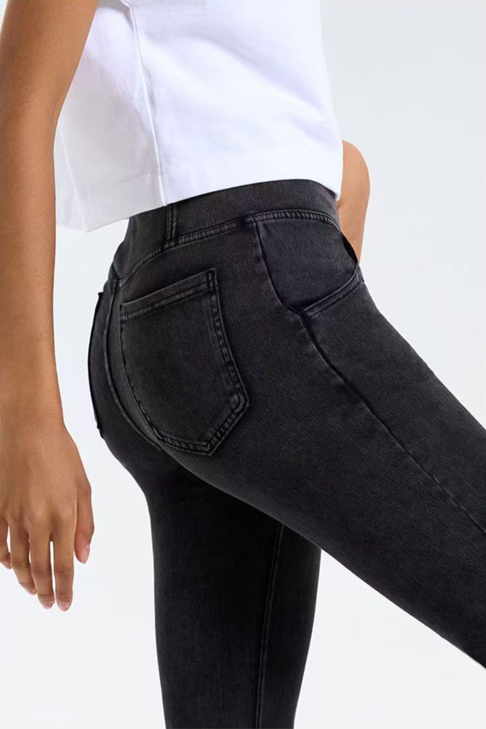 Pocketed Highly Stretchy Bootcut Jeans