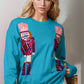 Nutcracker Sequin Long Sleeve Sweater