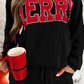 MERRY Round Neck Long Sleeve Top and Shorts Lounge Set