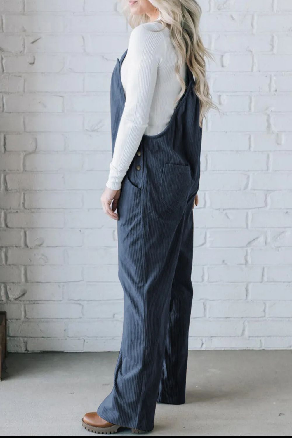 Square Neck Wide Strap Overalls