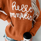 Contrast Letter Round Neck Long Sleeve Sweater