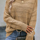 Boat Neck Dropped Shoulder Sweater