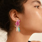 Retro Multicolor Crystal Parrot Earrings