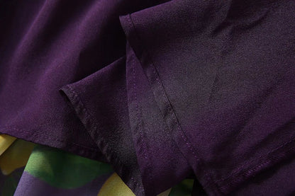 Bohemian Lemon Print Backless Maxi Dress