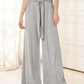 Tied Wide Leg Pants with Pockets