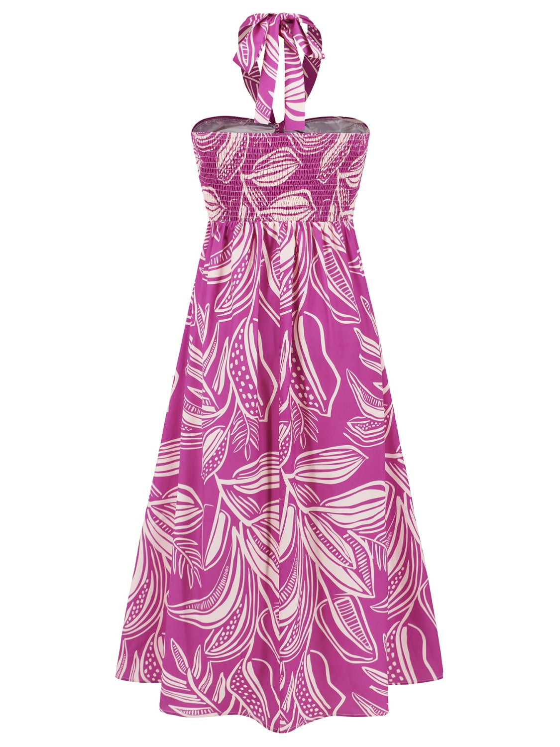 Printed Halter Neck Midi Cami Dress