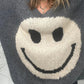 Smiling Face V-Neck Long Sleeve Sweater