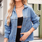 Pocketed Button Up Denim Jacket