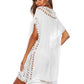 Cutout V-Neck Short Sleeve Cover-Up