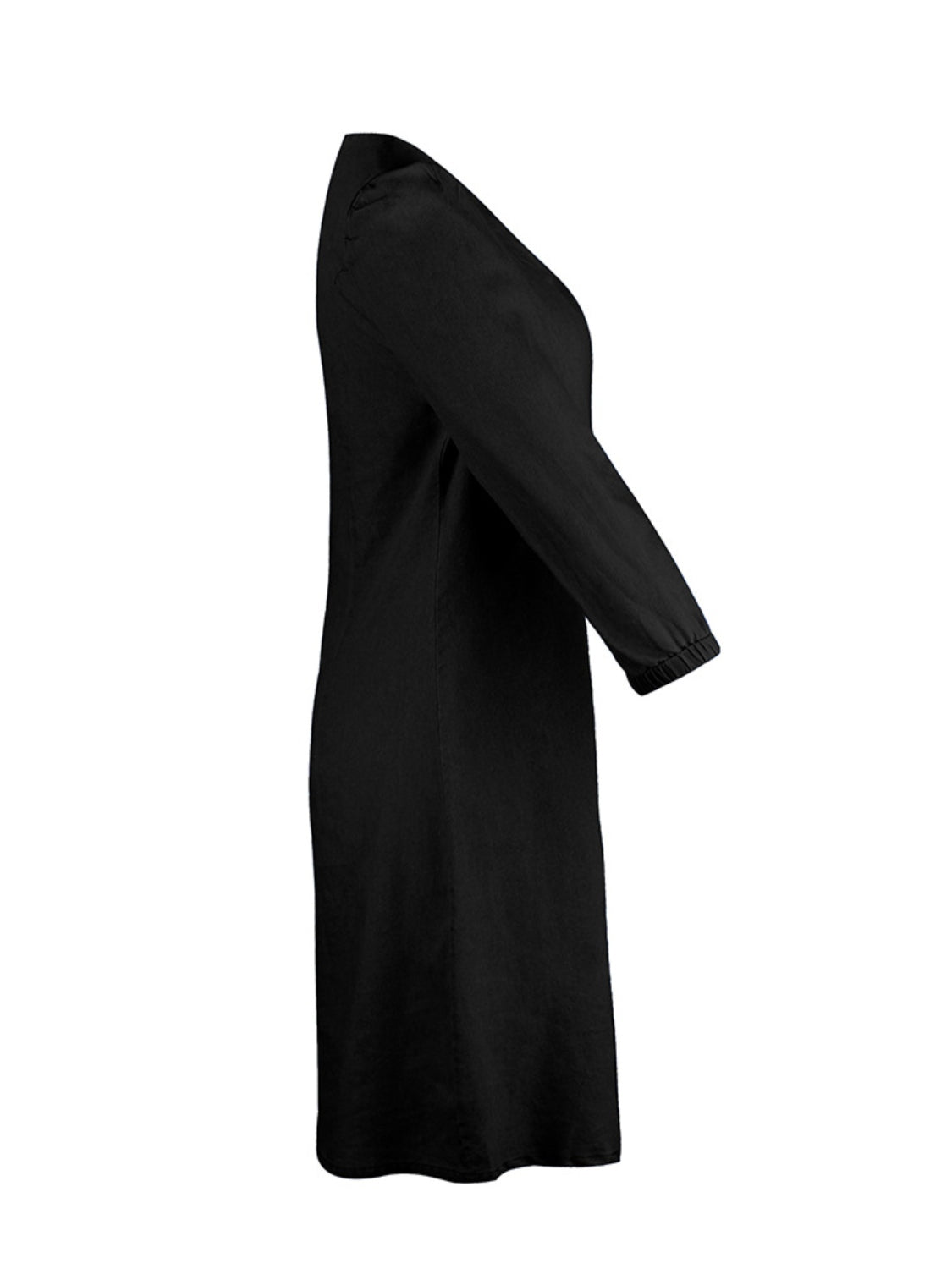 Full Size V-Neck Half Sleeve Dress