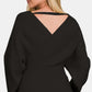 Cross Wrap Rib Long Sleeve Sweater