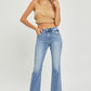 RISEN Frayed Hem Cropped Straight Jeans