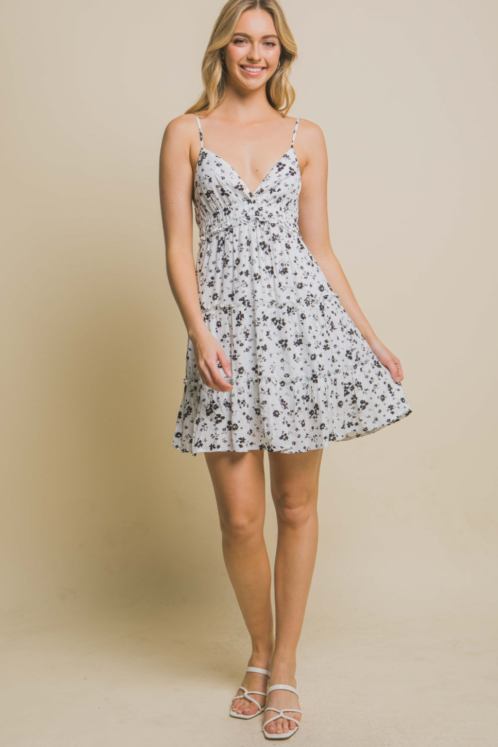 Floral Tiered Cami Mini Dress