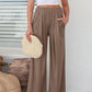 Elastic Waist Wide Leg Pants