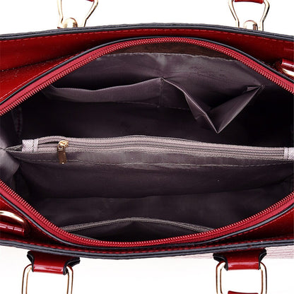 Crocodile Pattern Soft Leather Shoulder Bag