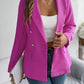 Decorative Pocket Flap Lapel Collar Long Sleeve Blazer