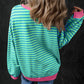 Pumpkin Striped Long Sleeve Sweatshirt