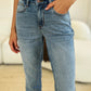 Judy Blue Mid Rise Rigid Magic Release Hem Jeans