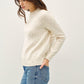 Heathered Round Neck Long Sleeve Sweater