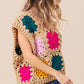 Granny Square Openwork Sweater Vest