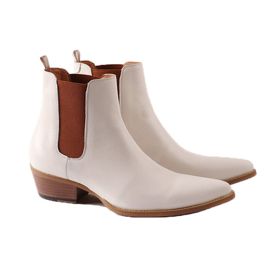 Pointed Toe Slip-On Chelsea Boots
