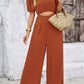 Cutout Off Shoulder Wide Leg Jumpsuit