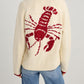 Lobster Button Up Long Sleeve Cardigan