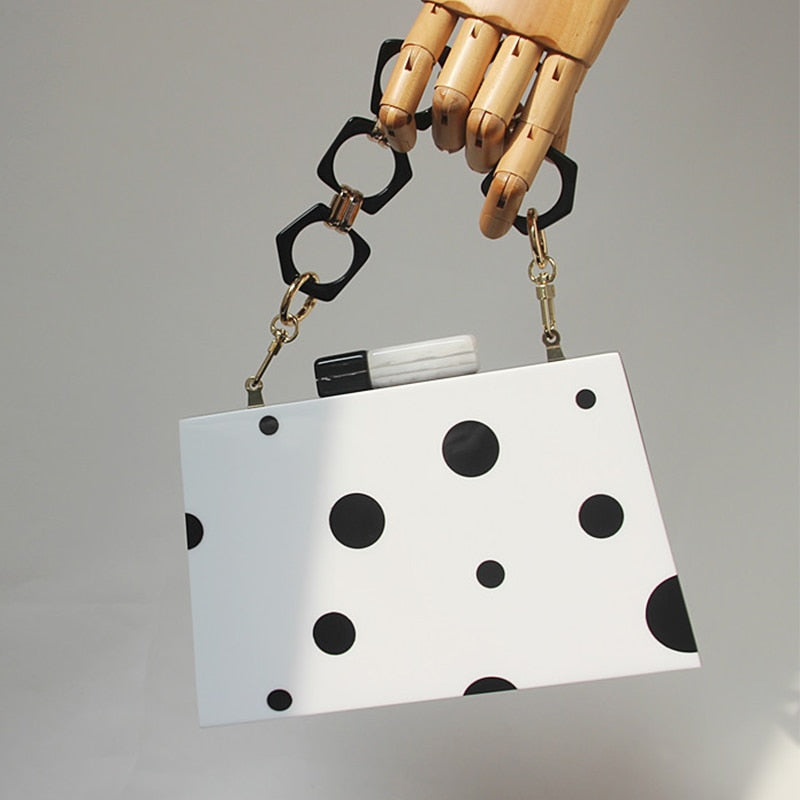 Polka Dot Acrylic Handbag