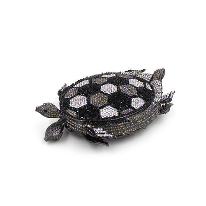 Rhinestone Turtle Crossbody Clutch Bag