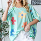 Floral Waffle Oversize T-Shirt