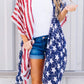 Full Size Star & Stripes Open Front Cover Up