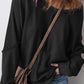 Exposed Seam Long Sleeve Sweatshirt