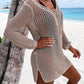 Openwork Tie Neck Cover-Up