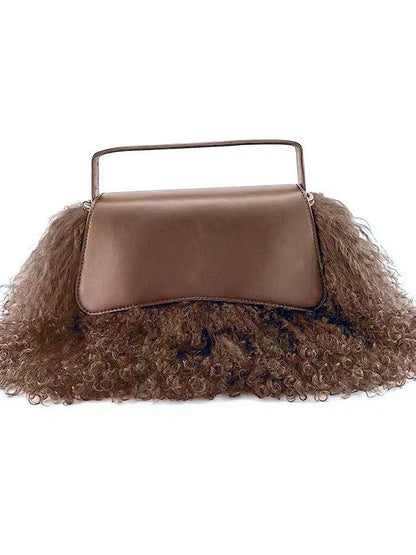 Plush Fuzzy Tassel Bag