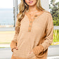 Thumb Opening Long Sleeve Top with Kangaroo Pocket