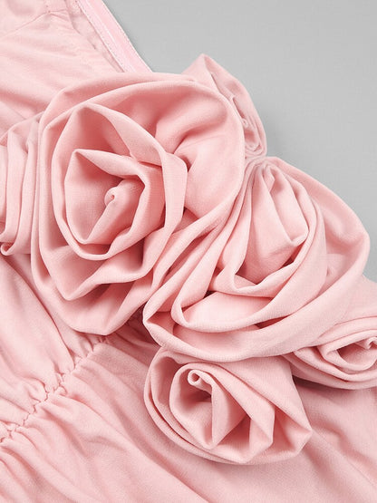 Spliced Floral Flare Sleeve Ruched Mini Dress