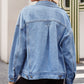 Pocketed Button Up Denim Jacket